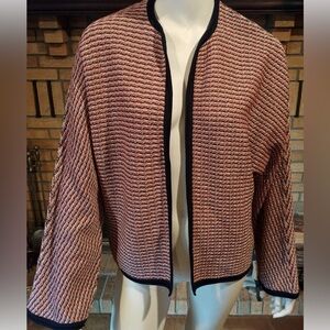 St John Collection Open Knit Cardigan NWT $795 Size 4